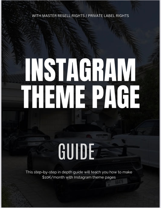 The Ultimate Instagram Theme Page Blueprint
Grow, Monetize & Dominate Instagram Without Showing Your Face.